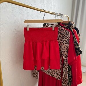 Steve Madden Vibrant Red Mini Skirt